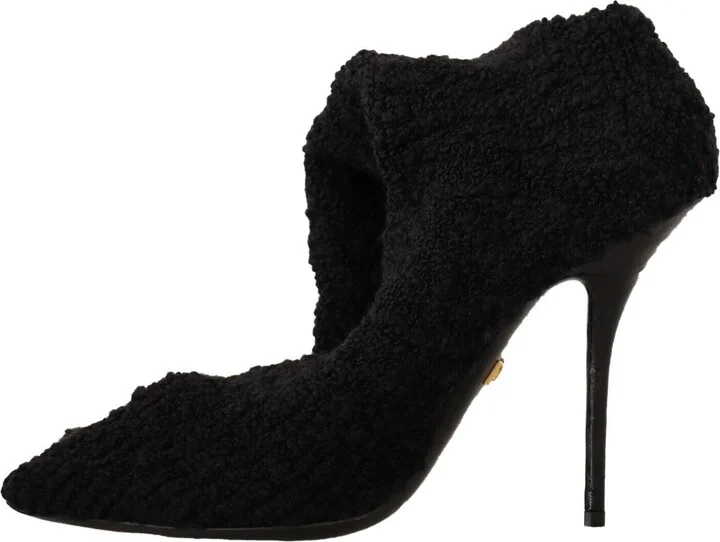 Black Stretch Socks Knee High Booties Women's Shoes - Image 5