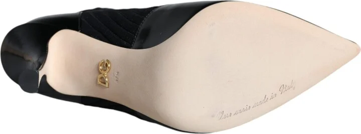 Black Stretch Stilettos Booties Socks Women's Shoes - Image 6