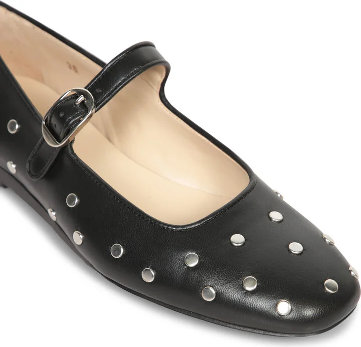 Black Studded Leather Mary Jane - Image 4