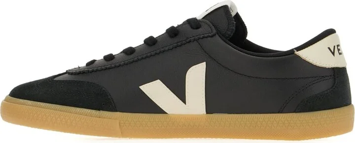 Black Suede And Fabric Volley Sneakers - Image 3