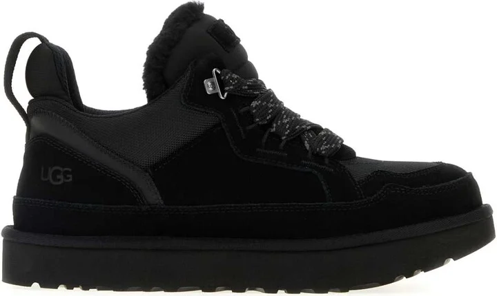 Black Suede And Mesh Lowmel Sneakers