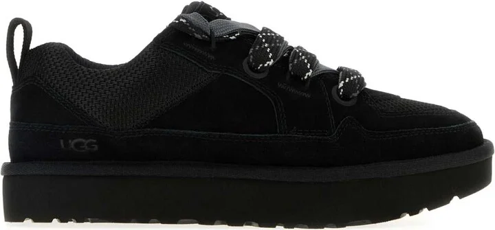 Black Suede And Mesh Lowmel Sneakers