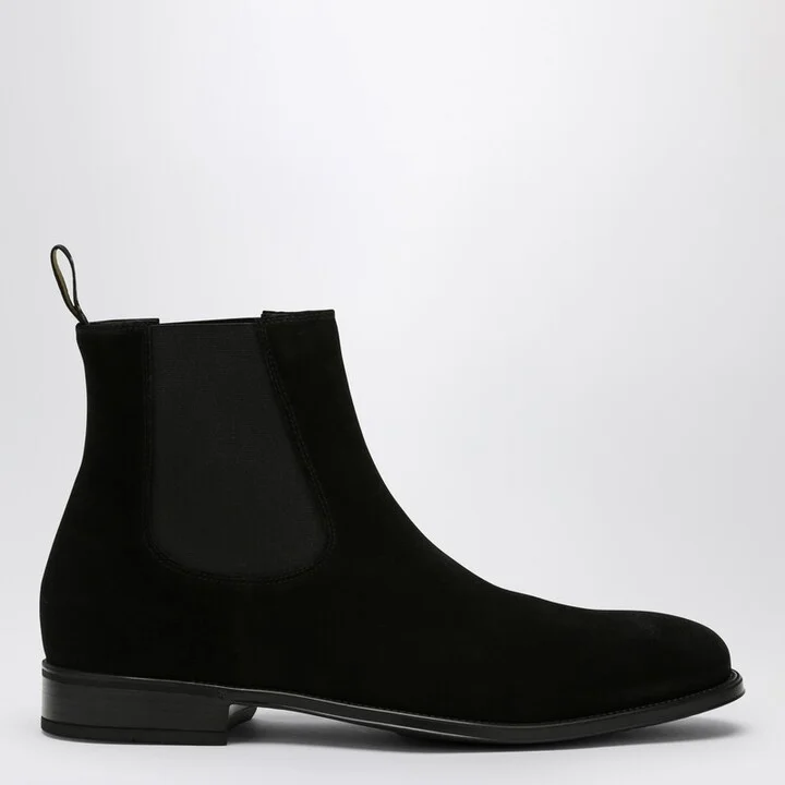 Black suede ankle boot