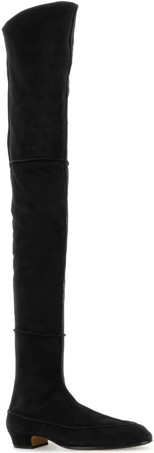Black Suede Awar 25 Over-the-knee Boots - Image 2