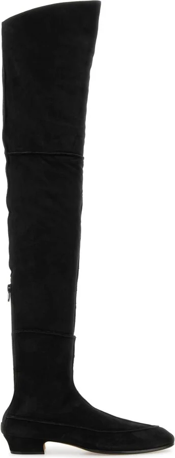 Black Suede Awar 25 Over-the-knee Boots