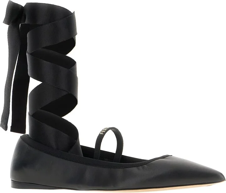 Black Suede Ballerinas - Image 2