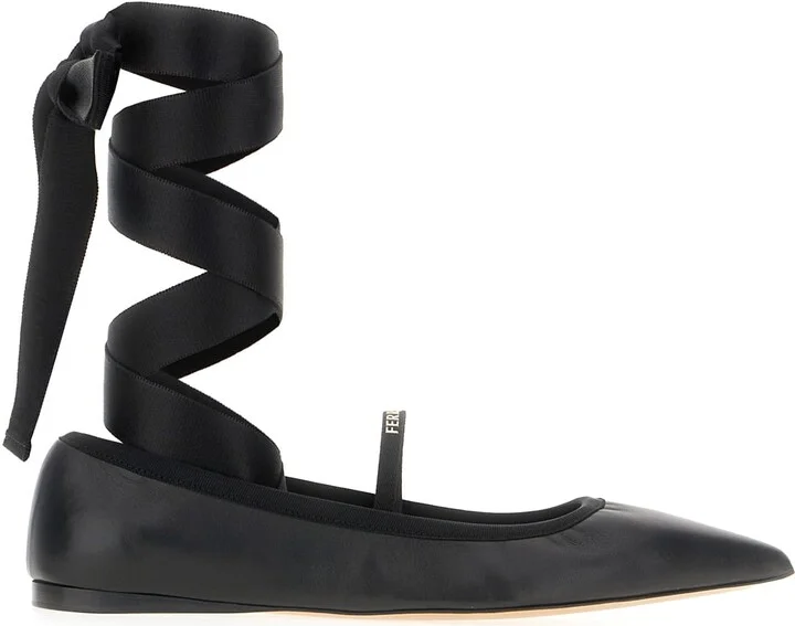 Black Suede Ballerinas