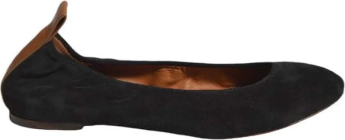 Black Suede Ballet Flats