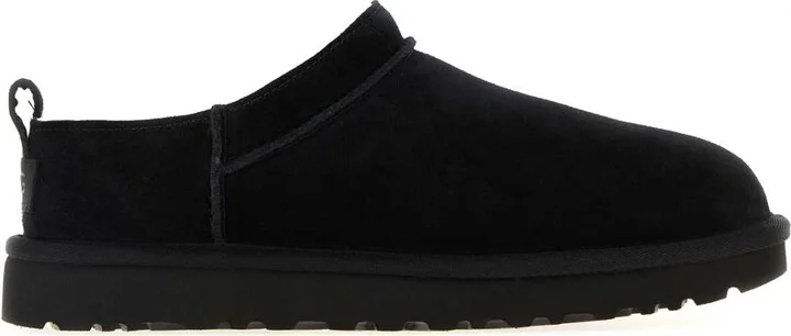 Black Suede Classic Micro Slippers