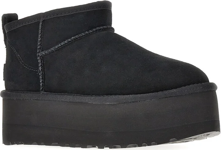 Black Suede Classic Ultra Mini Ankle Boots - Image 2