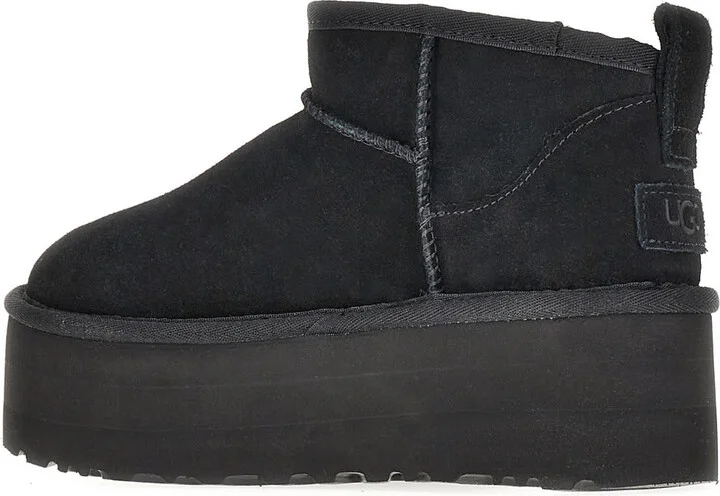 Black Suede Classic Ultra Mini Ankle Boots - Image 3