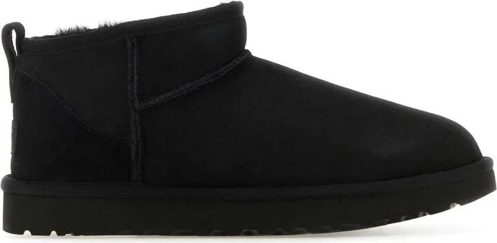 Black Suede Classic Ultra Mini Ankle Boots