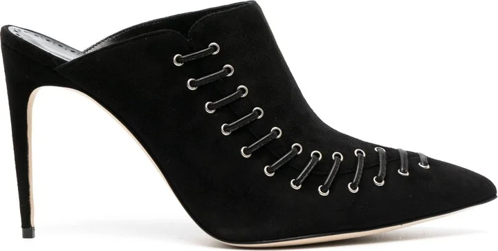 Black Suede Dobre 105 Heeled Mules