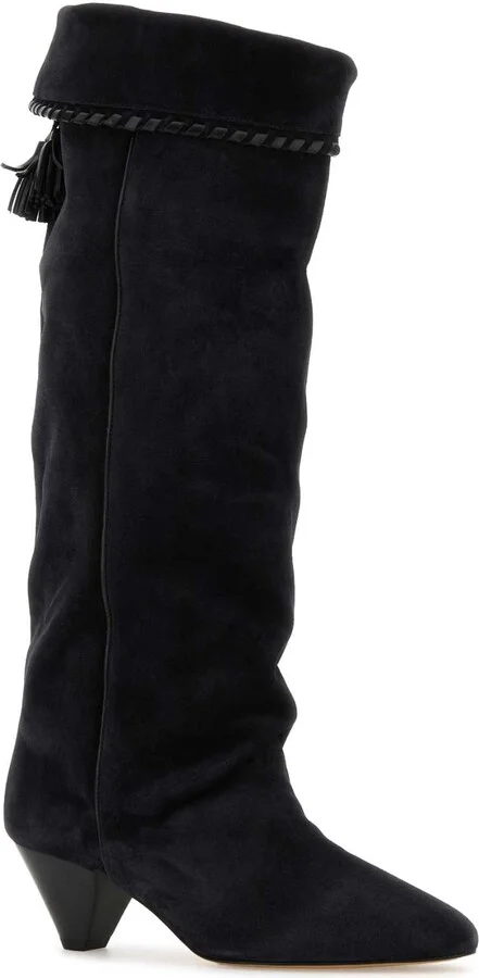 Black Suede Elisa Boots - Image 2