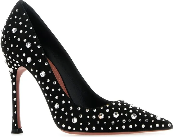 Black Suede Elsa Pumps - Image 2