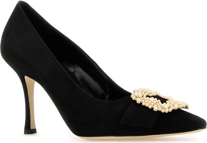 Black Suede Giboa Pumps - Image 2