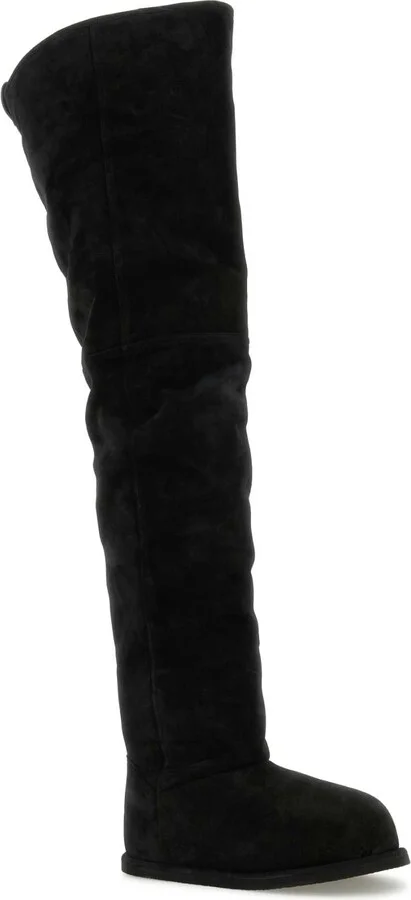 Black Suede Heidi Over-the-knee Boots - Image 2