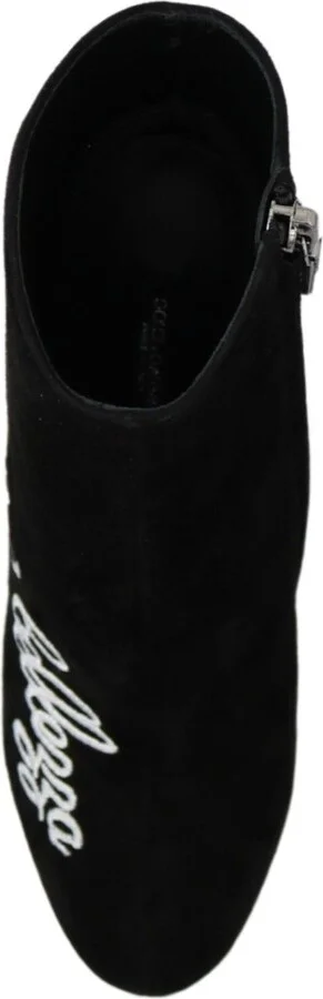 Black Suede L'Amore E'Bellezza Boots Women's Shoes - Image 3