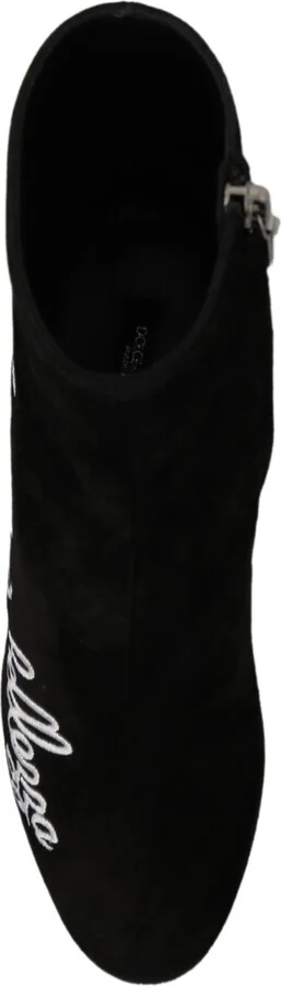 Black Suede L'Amore E'Bellezza Boots Women's Shoes - Image 2