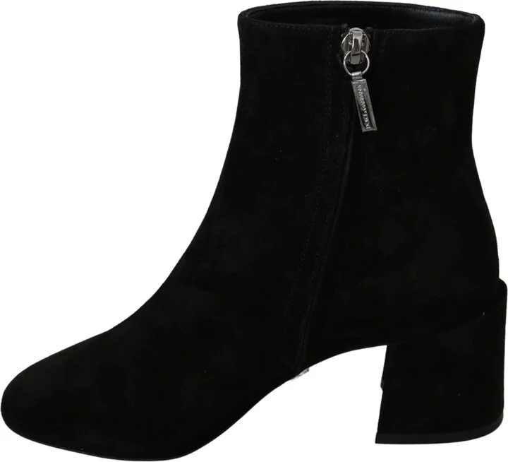 Black Suede L'Amore E'Bellezza Boots Women's Shoes - Image 6