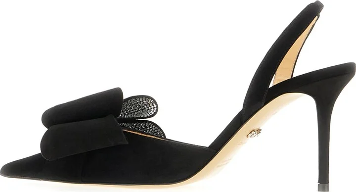 Black Suede Le Cadeau Pumps - Image 3