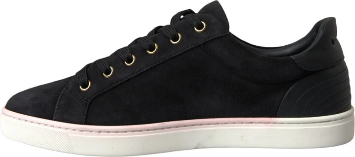 Black Suede Leather Men Low Top Sneakers Men Men's Shoes (Pre-Owned) - Image 5
