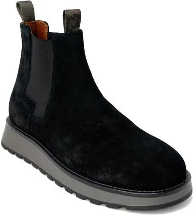 Black Suede Leather Men's Boot - Image 2
