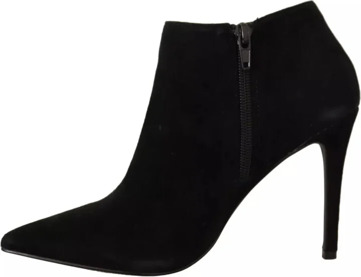 Black Suede Leather Stiletto Heels Boots Women's Shoes (Pre-Owned) - Image 2