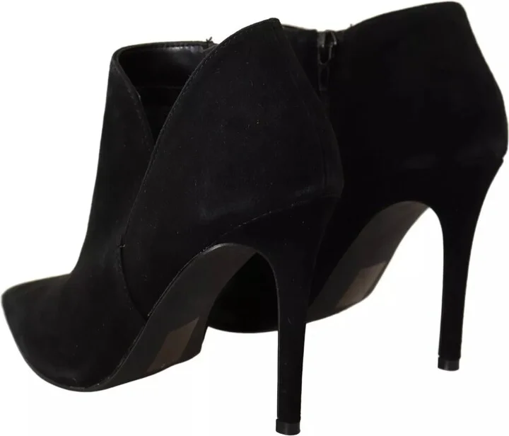 Black Suede Leather Stiletto Heels Boots Women's Shoes (Pre-Owned) - Image 3
