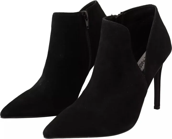Black Suede Leather Stiletto Heels Boots Women's Shoes (Pre-Owned) - Image 6