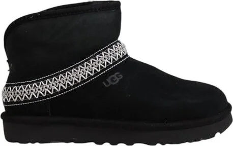 Black Suede Leather Women's Ankle
