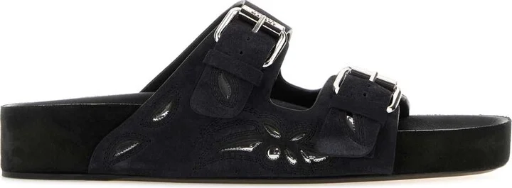 Black Suede Lennyo Slippers