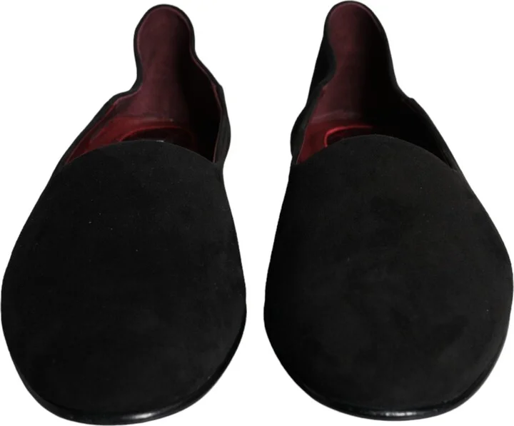 Black Suede Loafers Formal Slip On Men's Shoes - Image 2
