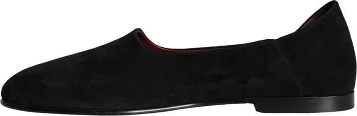 Black Suede Loafers Formal Slip On Men's Shoes - Image 4