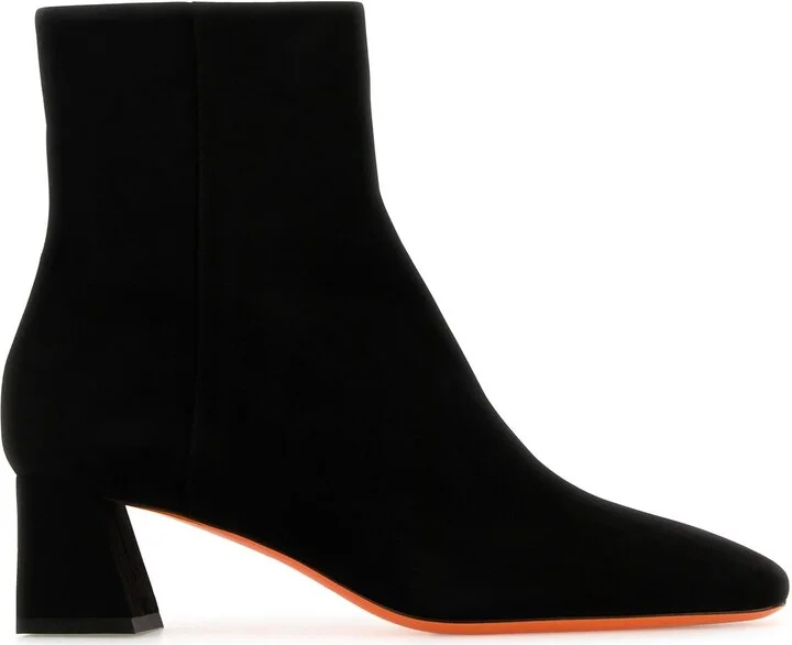 Black suede Marta ankle boots