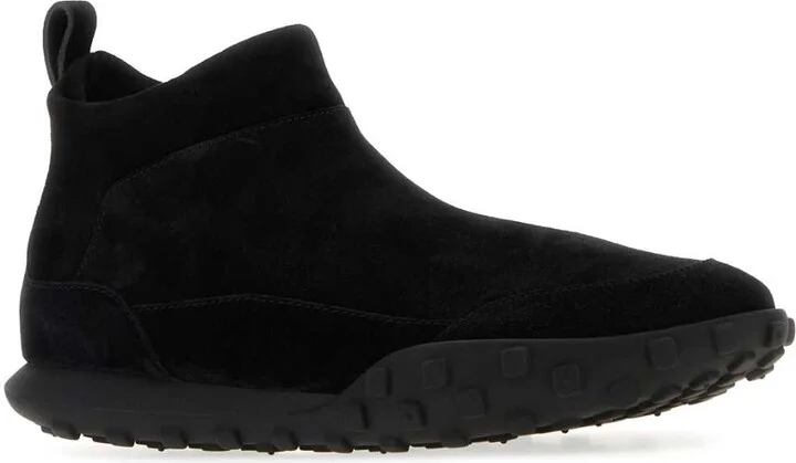 Black Suede Moon Slip Ons - Image 2