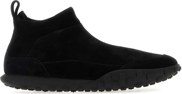 Black Suede Moon Slip Ons