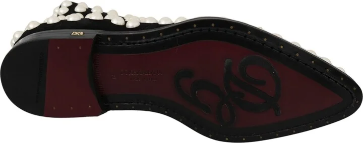 Black Suede Pearl Studs Boots Women's Shoes - Image 2