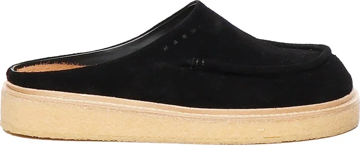 Black Suede Sabot With Para Sole