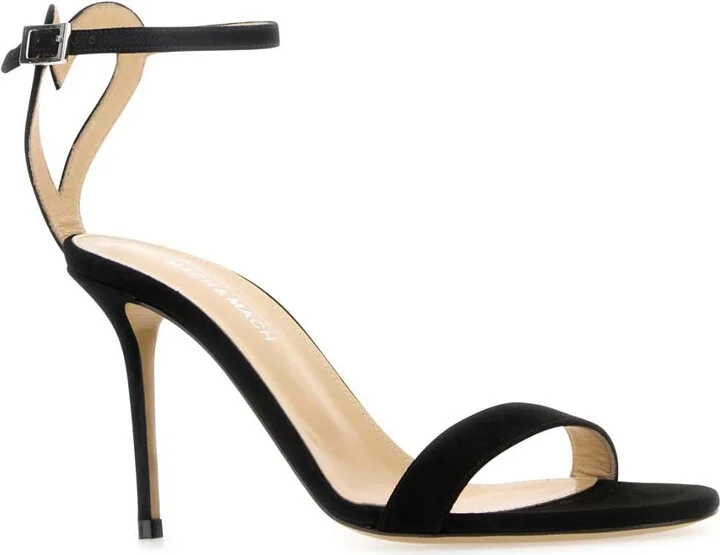 Black Suede Sandals - Image 2