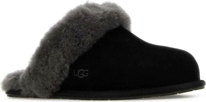 Black Suede Scuffette Ii Slippers - Image 2