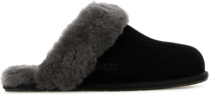 Black Suede Scuffette Ii Slippers