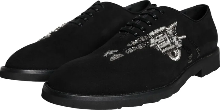 Black Suede Sicilia Lace Up Formal Men's Shoes - Image 3