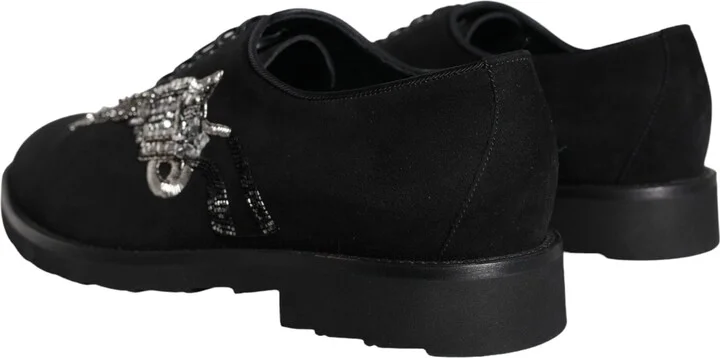 Black Suede Sicilia Lace Up Formal Men's Shoes - Image 4