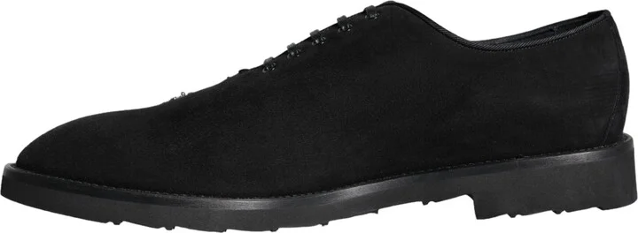 Black Suede Sicilia Lace Up Formal Men's Shoes - Image 5