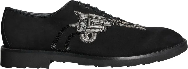 Black Suede Sicilia Lace Up Formal Men's Shoes