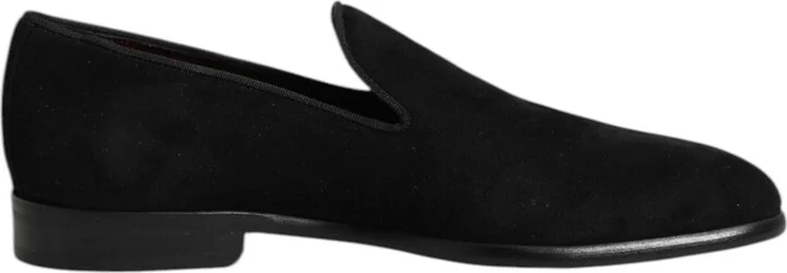Black Suede Slip On Loafers Formal Men's Shoes