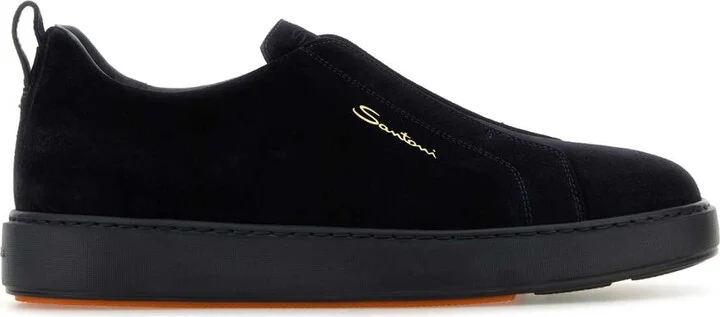 Black Suede Slip Ons