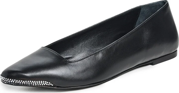 Black Suede Studio Aria Flats