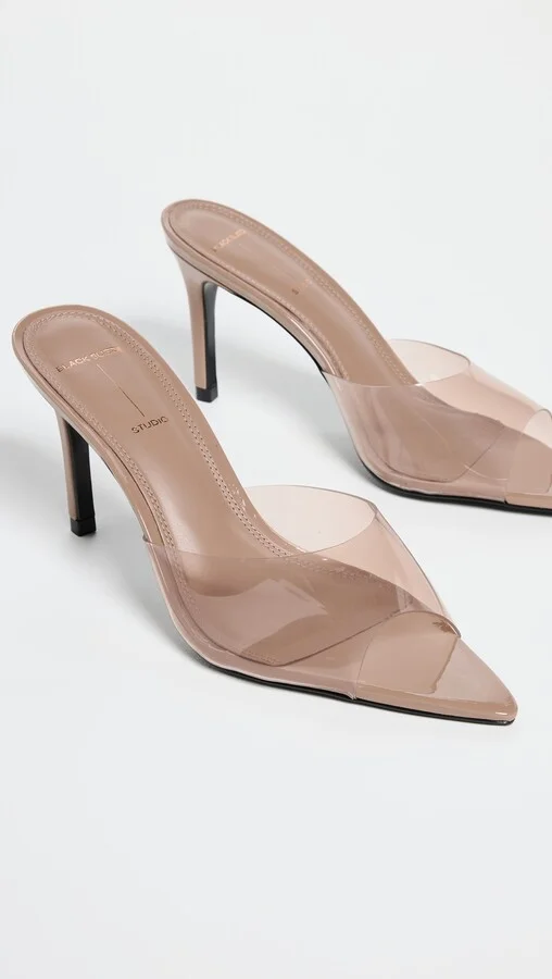 Black Suede Studio Belle Mules - Image 2